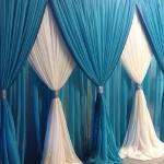 Cindy's special Teal and white Hourglass Design draping