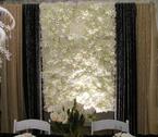 Gatsby Style - Flower Wall with Black and Gold Drape